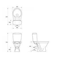 K119-015 CERSANIA II SIMPLEON Компакт 751 011 3/6 з кришкою дюропласт softclose і ф-єю простоно знят CERSANIT-С Україна фото 3