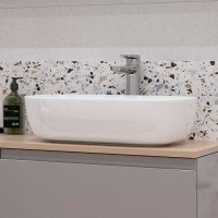 K116-050 MODUO Раковина на стільницю прямокутна 50х36, білий (1 сорт) CERSANIT-С Україна фото 2