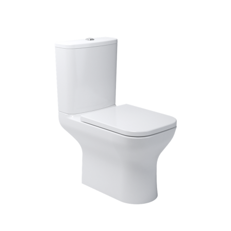 3710020 FRAME Компакт з кришкою soft-close безобідковий, Vortex Flush, білий (1 сорт) Devit