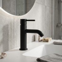 Z00701000073005 TEO-M (MEDIUM) Змішувач для раковини з донним клапаном, чорний матовий (1 сорт) Bossini фото 2