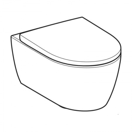 503.045.00.1 iCon Комплект підвісного унітазу воронкоподібний, закрита форма, TurboFlush, з кришкою  Geberit