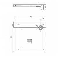 STR1090 FRAME Піддон 90*90 (1 сорт) Primera