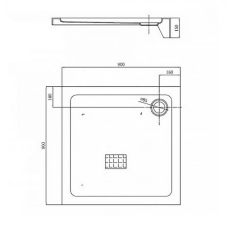 STR1090 FRAME Піддон 90*90 (1 сорт) Primera