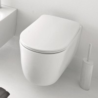 5315 30 Nolita Унітаз з кришкою S\C 5391 30,  безобідковий підвісний з турбозмивом  noise clean , бі Kerasan фото 2