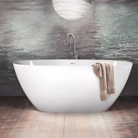 VAPERL/00 Perla Ванна окремостояча 160*75 см з литого (штучного) каменю, з інтегрованим сифоном, кол PAA фото 7