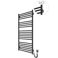 6.1.0304.06.BM Рушникосушка ел. HF Greenwich 1170х530 чорний мат, в комплекті з прих.підкл (1 сорт) Hygge Family