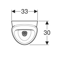 503.105.00.1 Selnova S Уринал, прихований підвід, прихований відвід або вниз, без обідка, з розпилюв Geberit фото 2