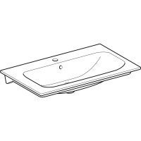 500.995.00.1 Вбудовуваний умивальник Geberit Selnova Square 80см, отвір для змішувача в центрі, пере Geberit фото 1