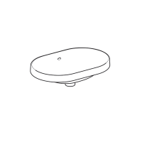 500.729.01.2 VariForm Умивальник еліптичний, 60х40см, що вбуд.в стільницю, без отв. під змішувач, з  Geberit фото 1