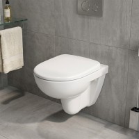 501.751.00.1 Selnova Комплект підвісного унітазу воронкоподібний, 53см, овальний, Rimfree, з сидіння Geberit фото 6