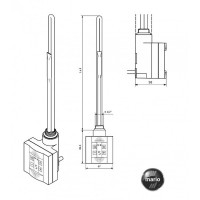 5.0.4200.0.P TERMA КТХ 4V  Блок управління теном, з вилкою, колір хром (1 сорт) Mario
