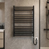 6.1.0302.06.BM Рушникосушка ел. HF Greenwich 770х530 чорний мат, в комплекті з прих.підкл (1 сорт) Hygge Family фото 7