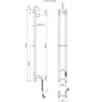 3.164.045618.BM Рушникосушка ел. HF Slim 1170x140 чорний мат, в комплекті з прих.підкл (1 сорт) Hygge Family фото 3