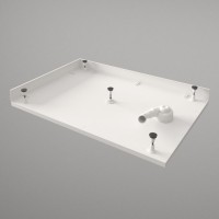 KDPART80X120/00 ART Піддон душовий прямокутний 80х120 з литого (штучного) каменю з ніжками та панель PAA фото 2