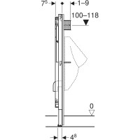 111.616.00.2 Duofix Інсталяція д/уринала, 112–130 см, з патрубковим підводом, та сифоном (1 сорт) Geberit фото 3
