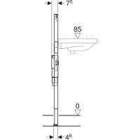 111.563.00.2  Duofix Рама д/раковини 112 см, під вертикальний змішувач із функціональним блоком прих Geberit фото 3