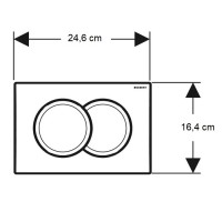 115.107.11.1 Delta01 Клавіша змиву з подвійним змивом: Альпійський білий глянець (1 сорт) Geberit промо фото 1