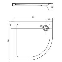 STQ2090 PRIMERA PL FRAME Піддон чверть кола 90*90 (1 сорт) PRIMERA PL фото 2