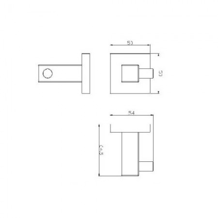 GW05 13 04 01 Formentera series Гачок, нержавіюча сталь, матовий (1 сорт) GENWEC