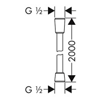 28624250 AXM Душовий шланг-2м, Brushed optic gold (1 сорт) Axor фото 1