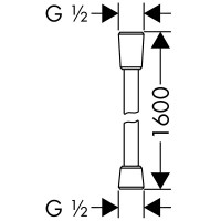 28276140 Isiflex Душовий шланг-1,6м (1 сорт) HANSGROHE фото 1