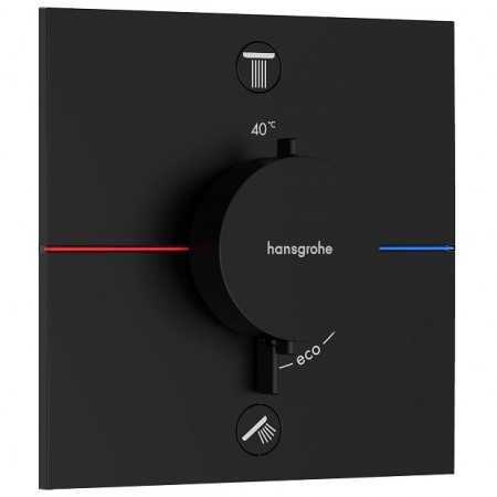 15572670 HG ShowerSelect Comfort E Зовнішня частина термостата на 2 споживачі, чорний матовий (1 сор HANSGROHE