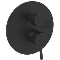 LIG 018 NO Light Змішувач для душу прихованого монтажу, чорний мат. (1 сорт) Paffoni