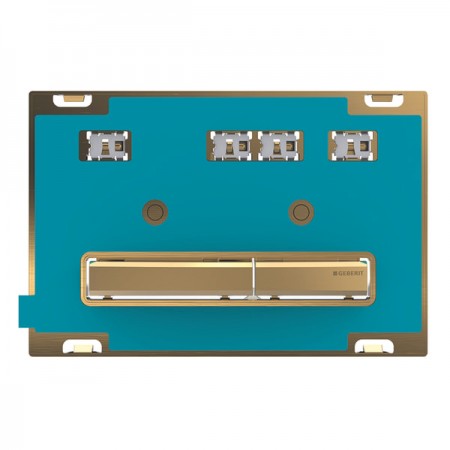 115.672.00.2 Sigma50 Клавіша змиву, подвійний змив, колір латунь, для індивідуального оздоблення (1  Geberit