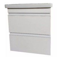 753055W FRAME Біла глянцева тумба 55см з раковиною та сифоном (1 сорт) Devit фото 2