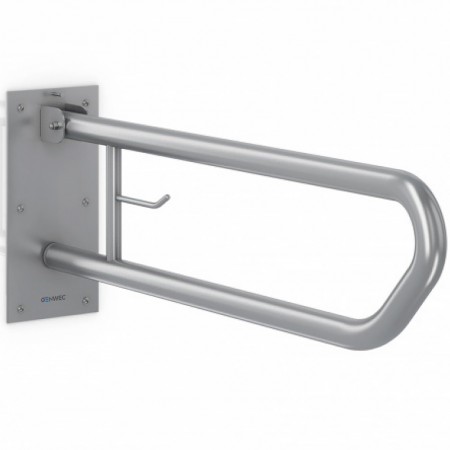 GW11 07 04 01 Відкидний поручень для людей з інвалідністю, з тримачем туалетного паперу, нержавіюча  GENWEC