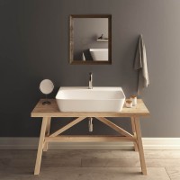 IQUA/00  QUADRO Раковина 70см, із литого штучного каменю, колір білий глянець (1 сорт) PAA фото 3