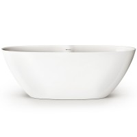 VAPERL175/00 Perla Ванна окремостояча 175*76 см з литого (штучного) каменю, з інтегрованим сифоном,  PAA