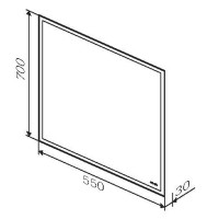M91AMOX0551WG38 Gem, дзеркало настінне з контурним LED-підсвічуванням, 55 см (1 сорт) AM.PM фото 5
