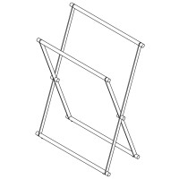 0507200 CROSS 2 Підлогова стійка-рушникотримач, хром (1 сорт) DECOR WALTHER фото 1