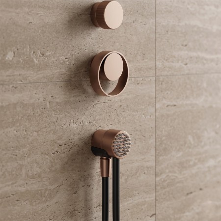63214-708 OUTDOOR Ручка і ручний душ для 63207, Copper Brushed PVD (1 сорт) GESSI