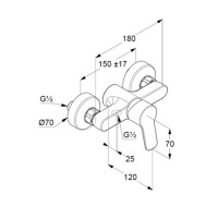 378410565 PureEasy Змішувач д/душу (1 сорт) Kludi фото 1