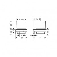 41749670 AddStoris Склянка, чорний матовий (1 сорт) HANSGROHE