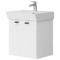 484050W Flow Тумба 50 з умивальником та ручками, білий матовий (1 сорт) Devit фото 1