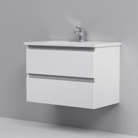 M85-FHX0802-WC0802WG38 X-Joy, База з раковиною, підвісна, 80 см, 2 ящика, білий глянець (1 сорт) AM.PM фото 1