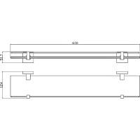 27497 (8927C) ORLANDO GOLD Поличка скляна, скло, золото (1 сорт) Аква Родос фото 1