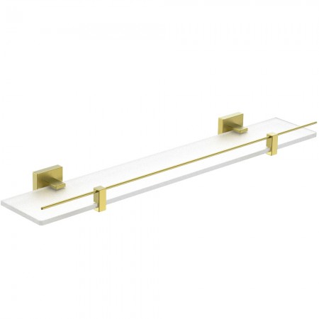 27497 (8927C) ORLANDO GOLD Поличка скляна, скло, золото (1 сорт) Аква Родос