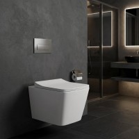 HT-1014C-WHT007 AQUAMOD Унітаз підвісний безобідковий з турбозмивом з кришкою quick-fix, soft-close  Devit фото 3