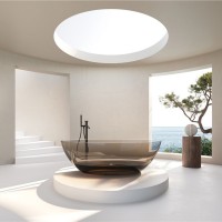 V047FU CAMELIA Ванна з епоксидної  смоли 180 x 85 x 50h, прозора (1 сорт) TREESSE фото 2