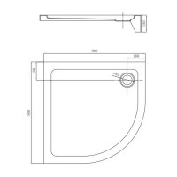 STQ2090 PRIMERA PL FRAME Піддон чверть кола 90*90 (1 сорт) PRIMERA PL фото 1
