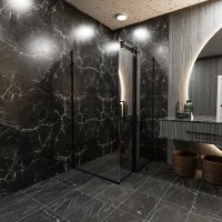 SE2340B ART 3.0 Кабіна душова, прямокутна, розсувна,1200*800 мм, без піддона, скло прозоре, чорна ма Devit фото 3