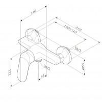 F85C20000 Sunny, змішувач для душу, хром (1 сорт) AM.PM фото 5