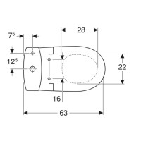 2397250UA STATUS Унітаз-компакт підлоговий, горизонтальний випуск, змивний бачок 3/6 л, нижній підві KOLO фото 3