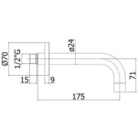 ZBOC139CR LIGHT Настінний вилив 174 мм., хром (1 сорт) Paffoni фото 1