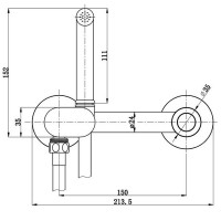 550540C Flow Гігієнічний душ на 2 отвори,хром (1 сорт) Devit фото 1