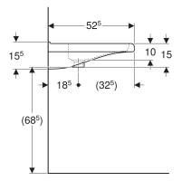 500.785.00.7 Selnova Comfort Square Умивальник 55см для людей з обмеженими фізичними можливостями, з Geberit фото 3